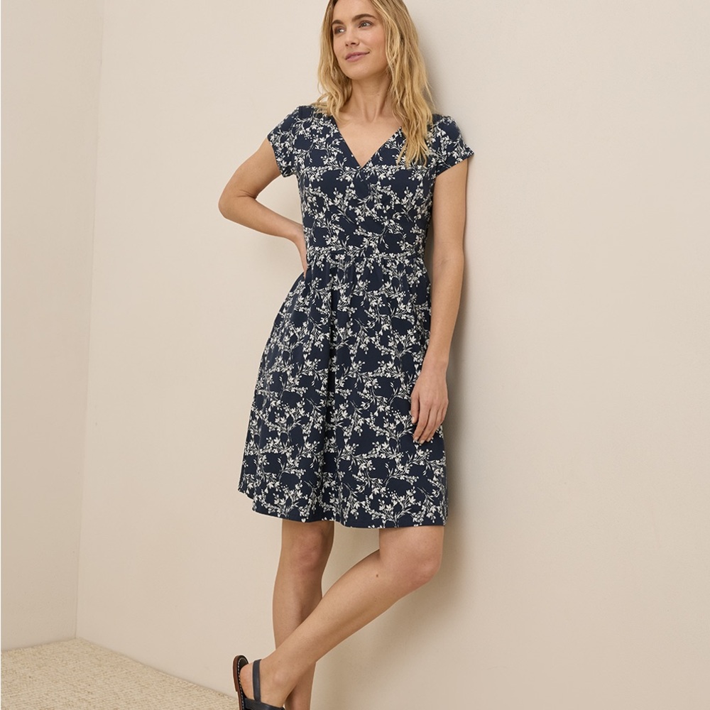 Pact Fit & Flare Crossover Dress